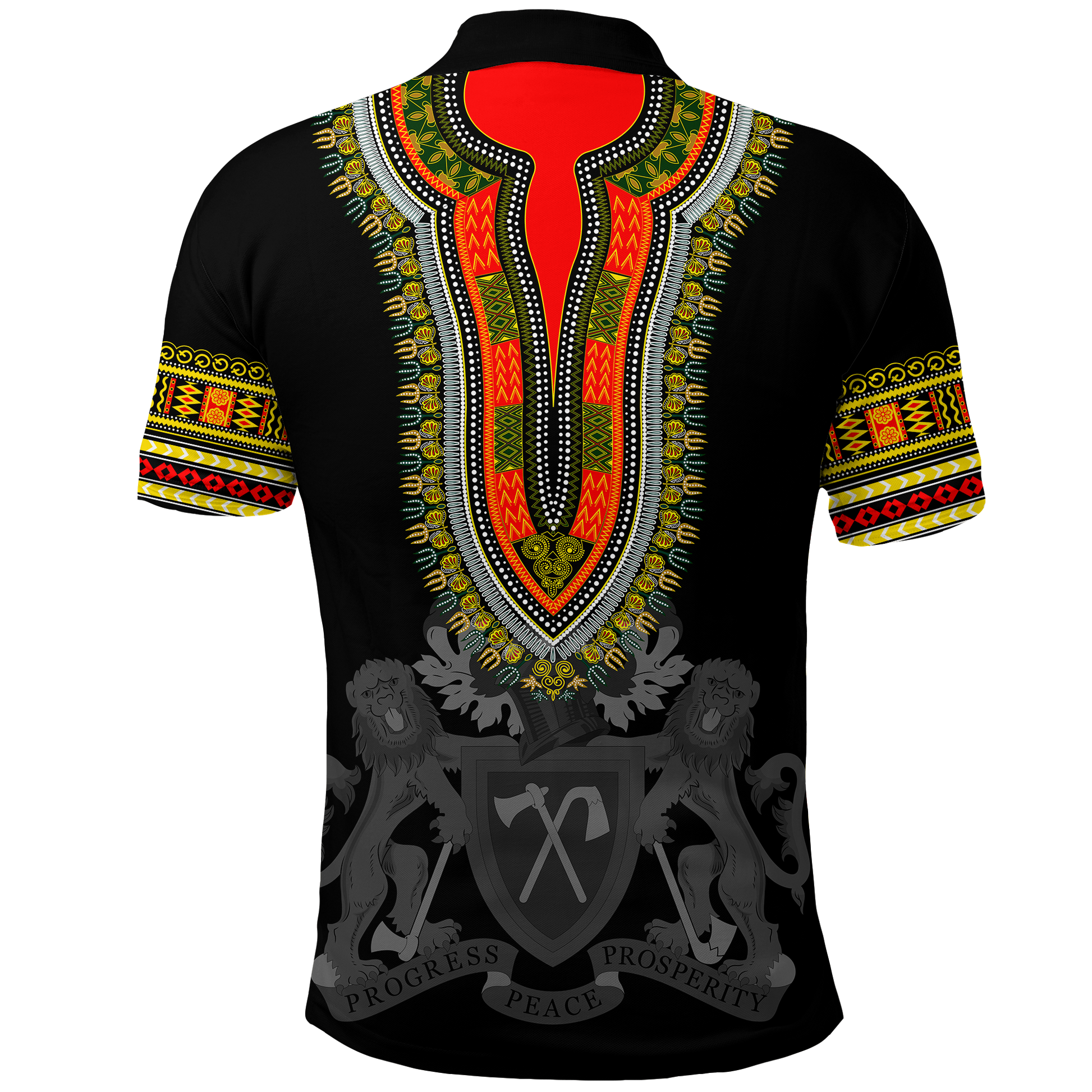Gambia Happy Independence Day Dashiki Polo Shirt LT2