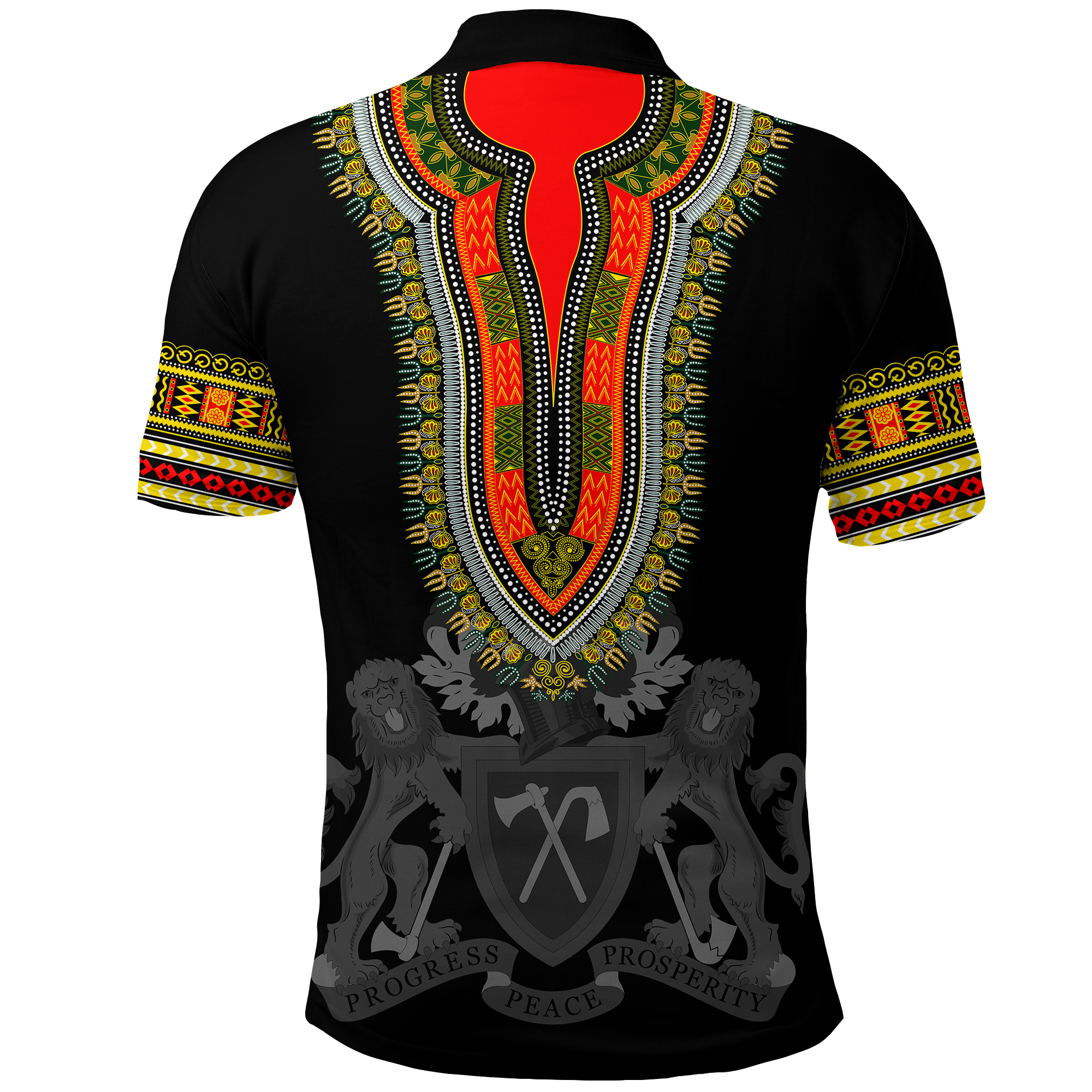 Gambia Happy Independence Day Dashiki Polo Shirt LT2