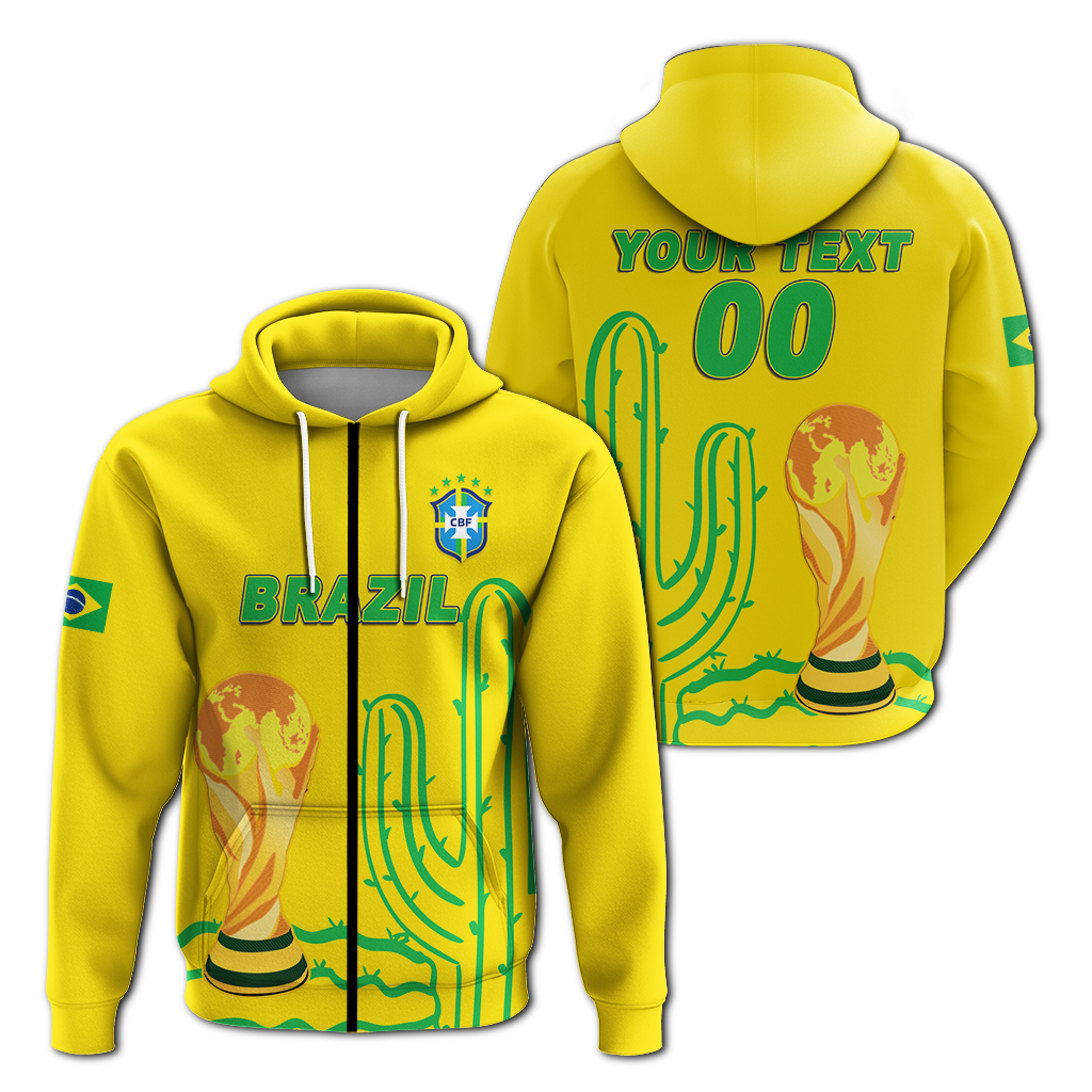 Custom Brazil Champion Football 2022 Hoodie LT12