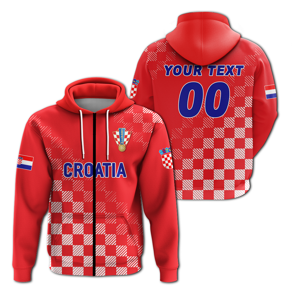 Custom Croatia Hoodie Football 2022 Champions Pride Red LT12