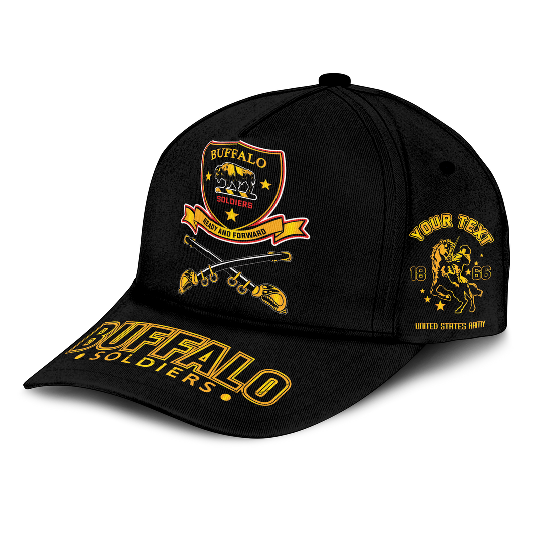 (Custom Personalised) Buffalo Soldiers African American Legend Of The Black Soldiers Cap - LT2
