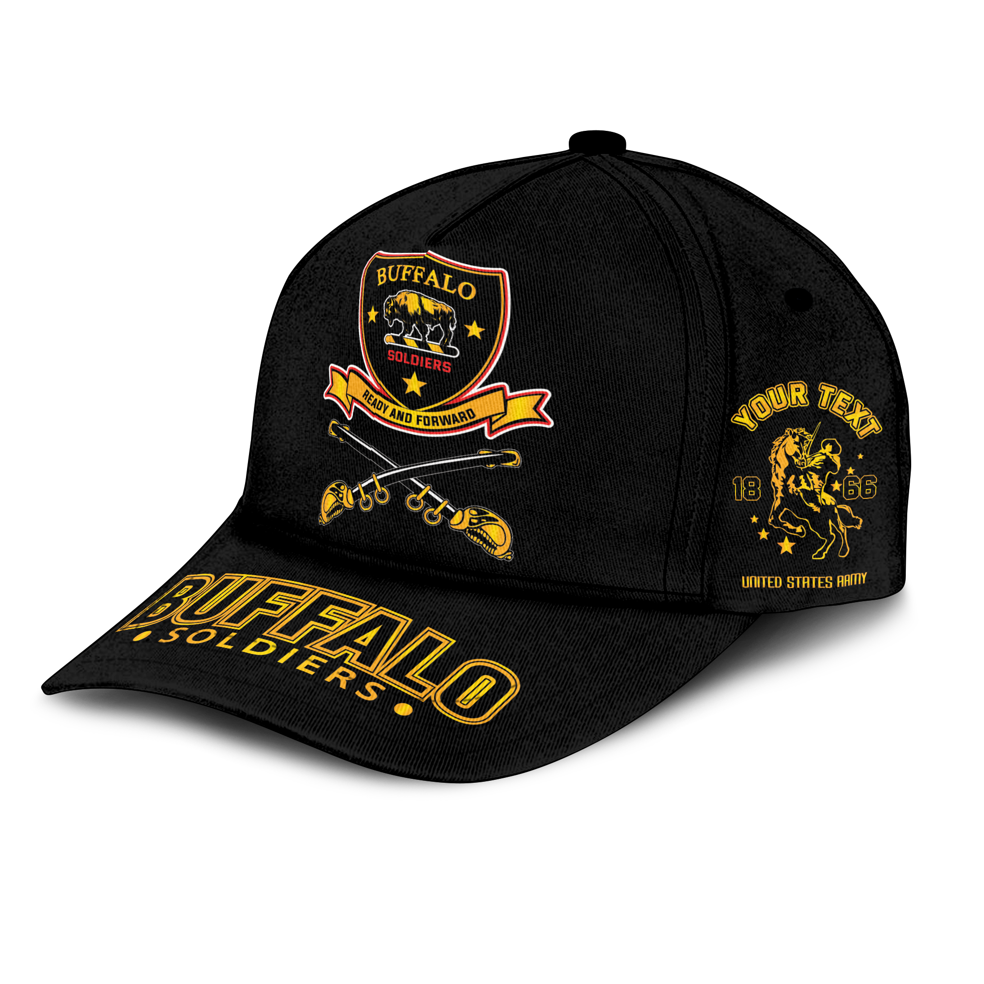 (Custom Personalised) Buffalo Soldiers African American Legend Of The Black Soldiers Cap - LT2