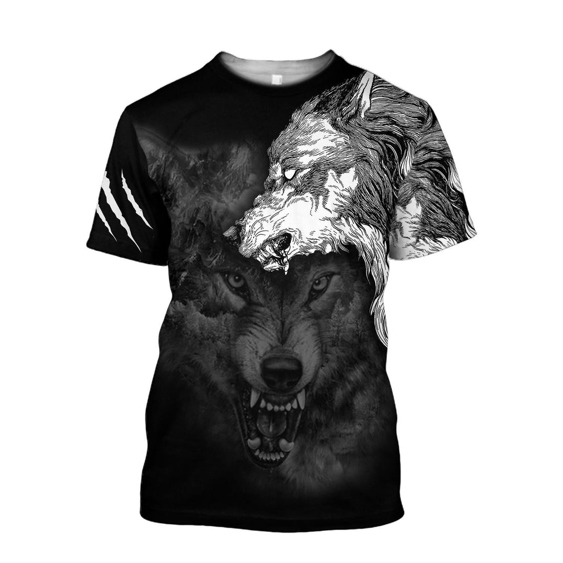 Viking Clothing Wolf Spirit Tattoo T shirt RLT12
