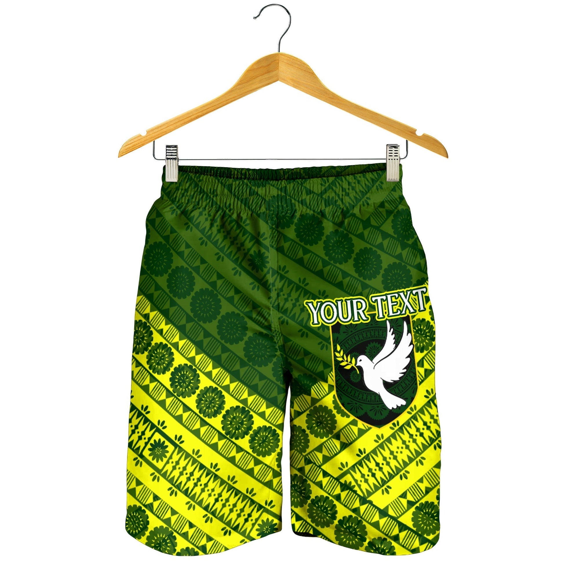 (Custom Personalised) Tailevu Rugby Union Fiji Men's Short - Tapa Pattern LT12