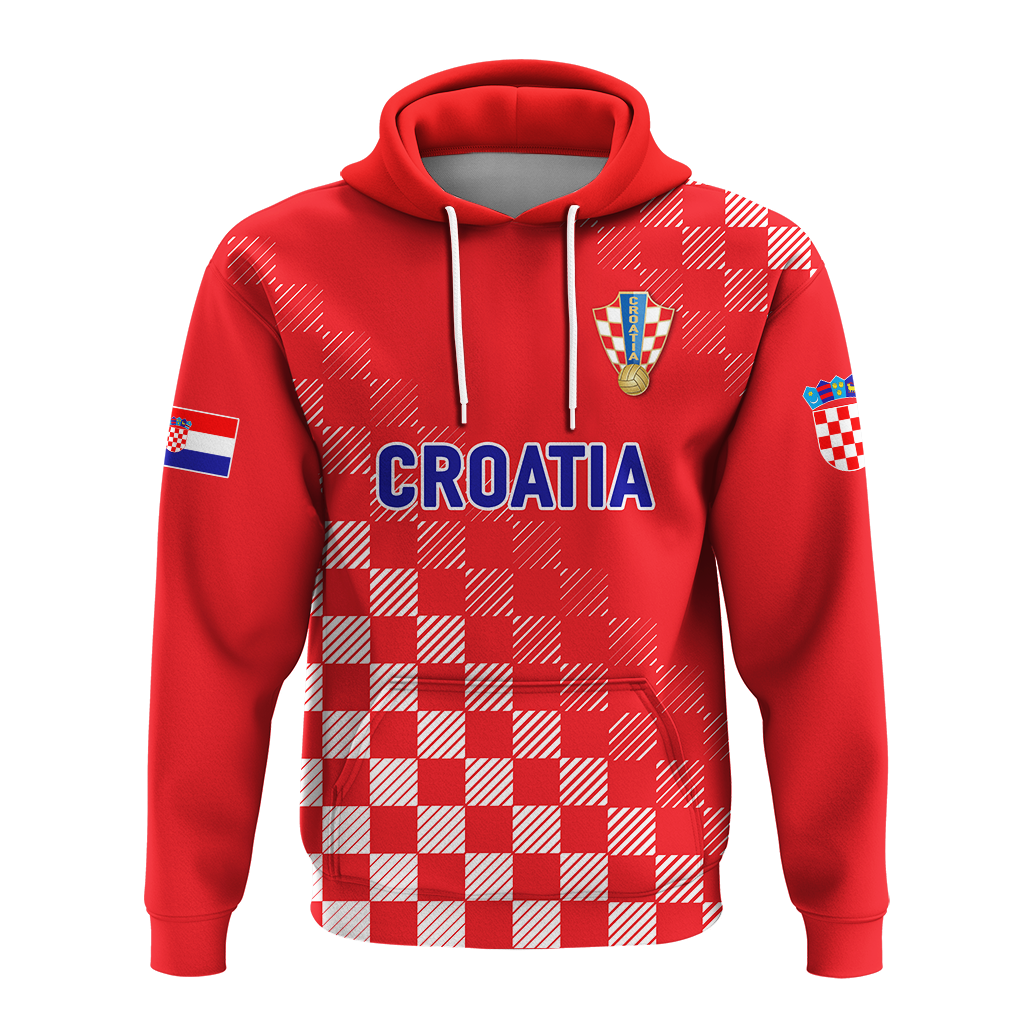 Custom Croatia Hoodie Football 2022 Champions Pride Red LT12