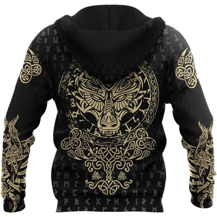 Viking Clothing Viking Wolf Fenrir Hoodie RLT12