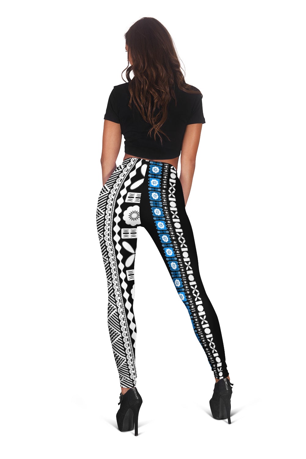 Fiji Women Leggings mix Tapa Pattern LT13