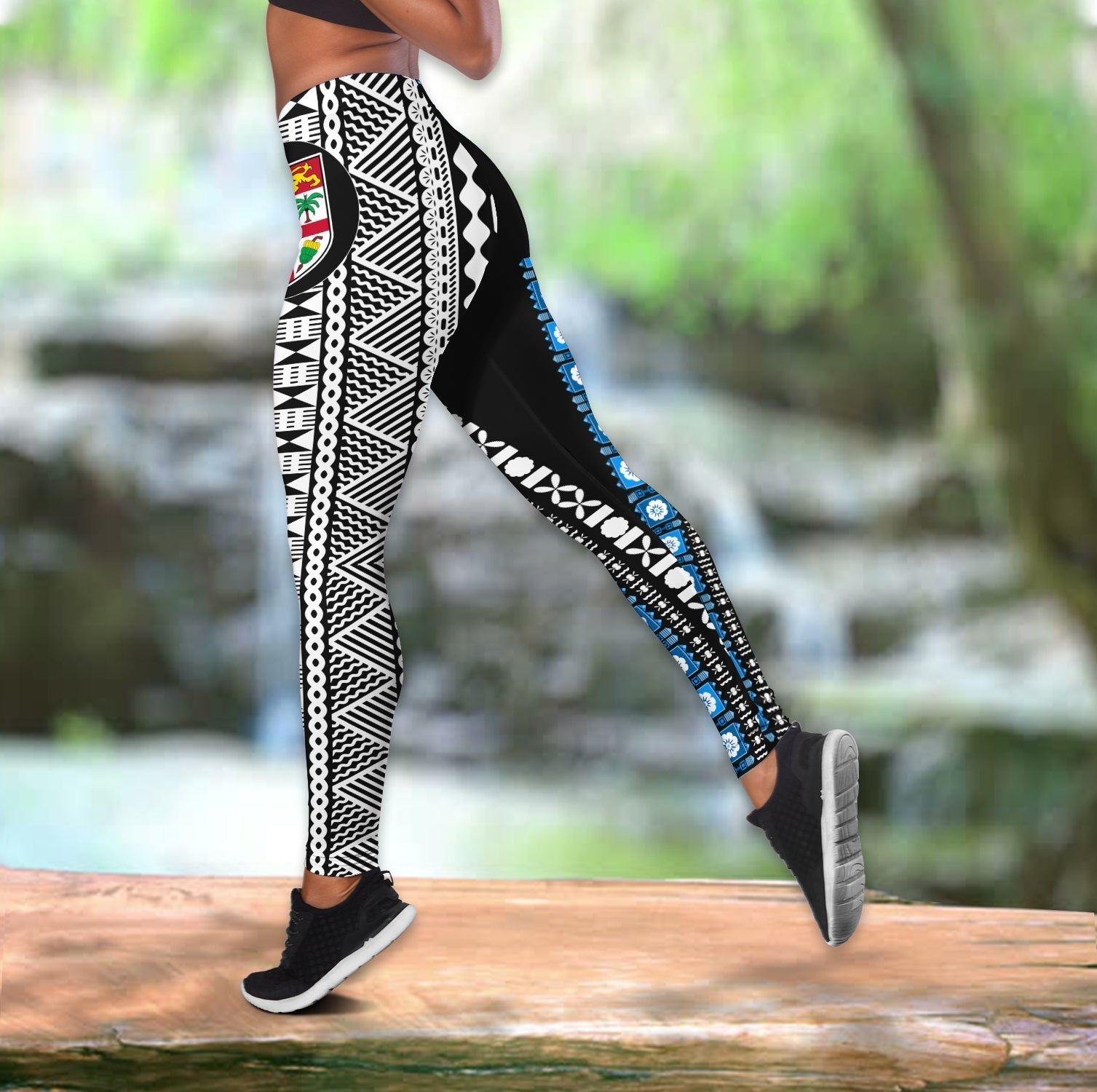 Fiji Women Leggings mix Tapa Pattern LT13