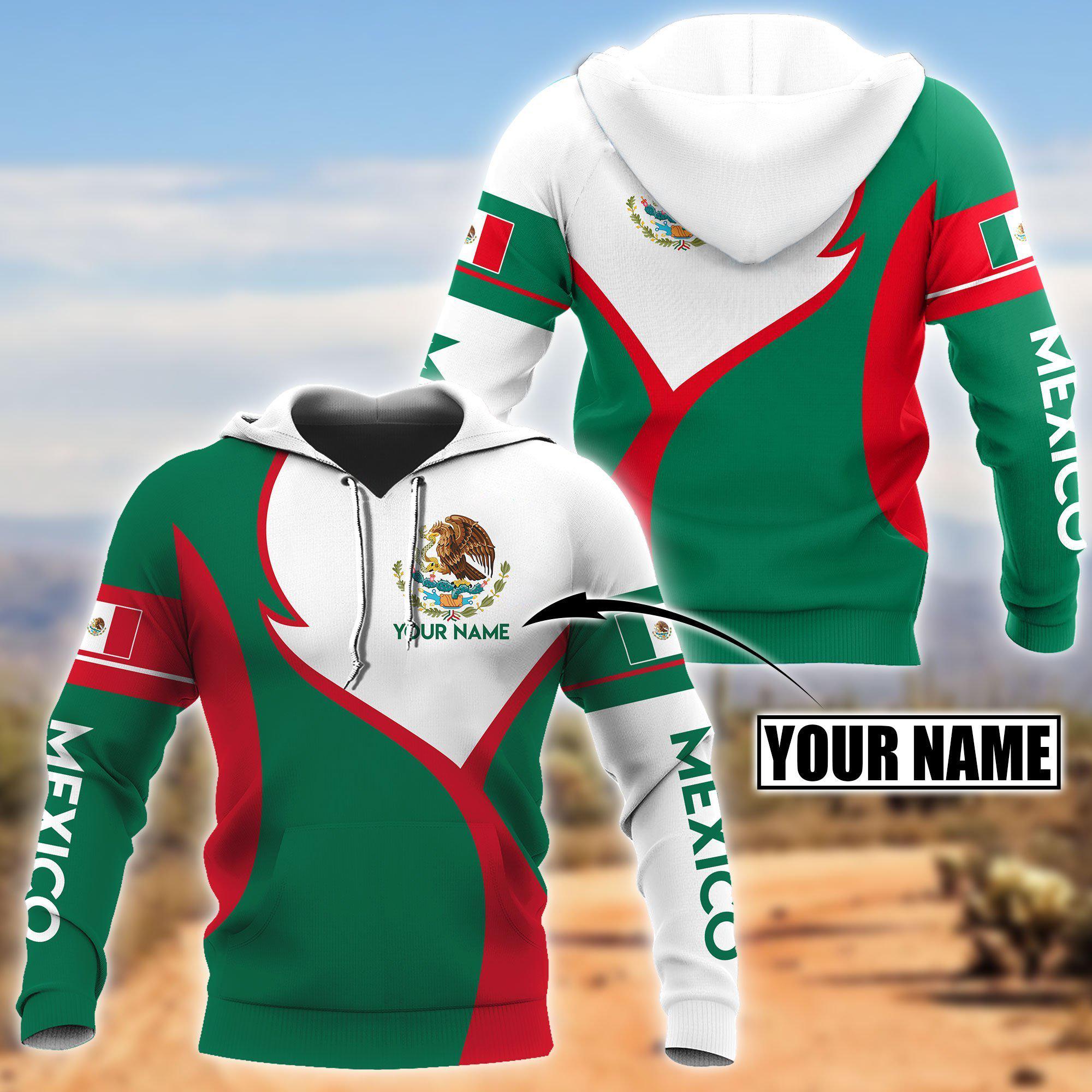 Mexico Green And Red Style Personalized Hoodie