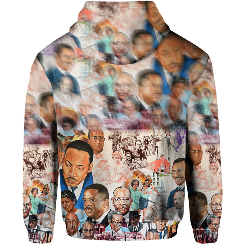Civil Rights Leaders Hoodie Color Painting Style LT8