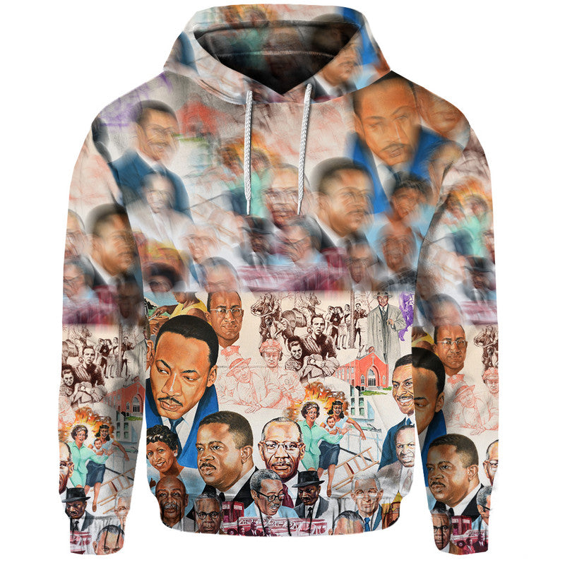 Civil Rights Leaders Hoodie Color Painting Style LT8