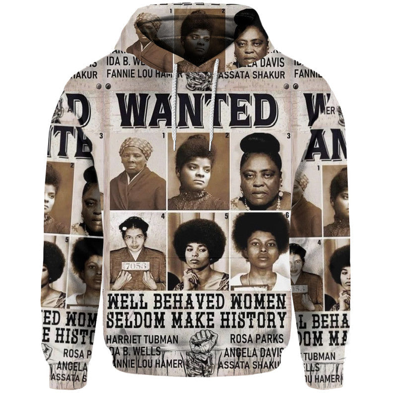 Civil Rights Female Leaders Hoodie Wanted Version LT8