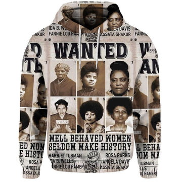 Civil Rights Female Leaders Hoodie Wanted Version LT8