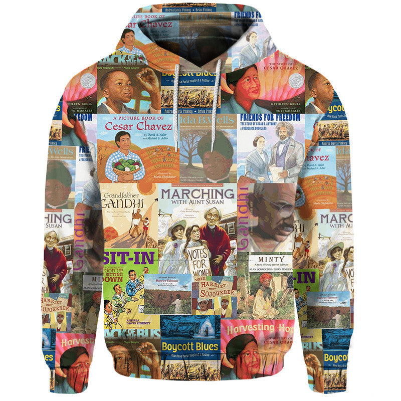 Civil Rights MovemenHoodie Painting Book Vibes LT8