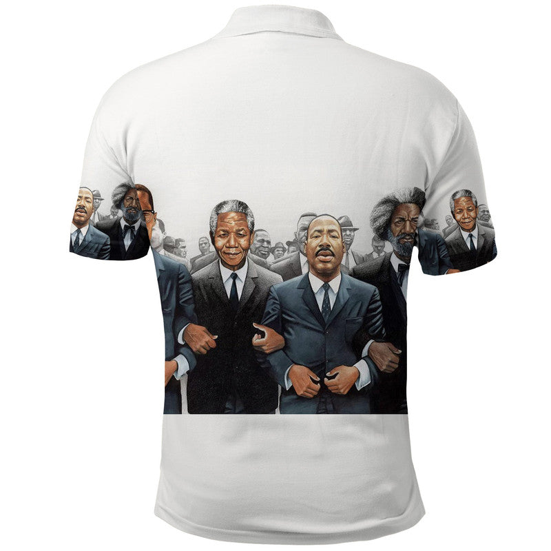 Civil Rights Male Leaders Movement Polo Shirt Simple Style LT8