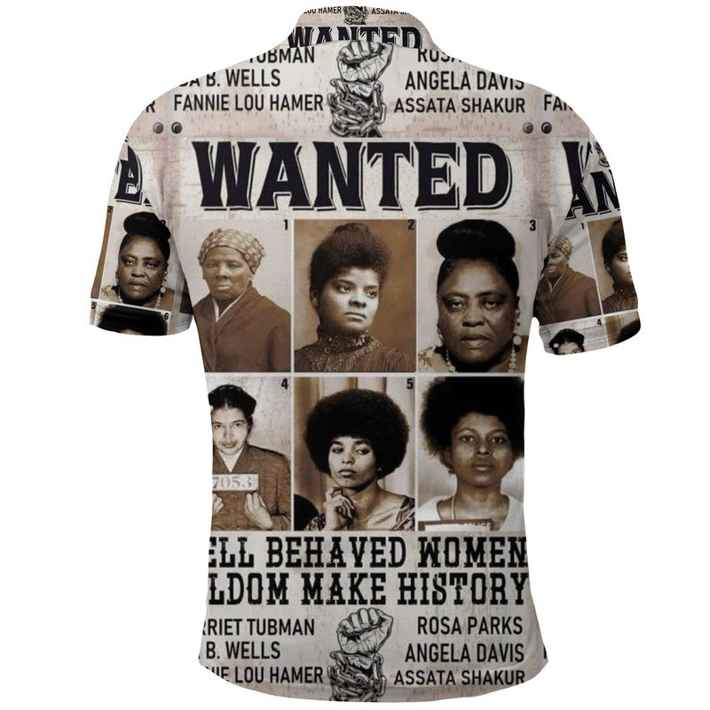 Civil Rights Female Leaders Polo Shirt Wanted Version LT8
