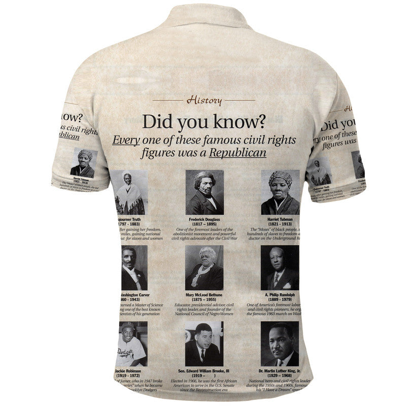 Civil Rights Leaders Polo Shirt Did You Know History Vibes LT8