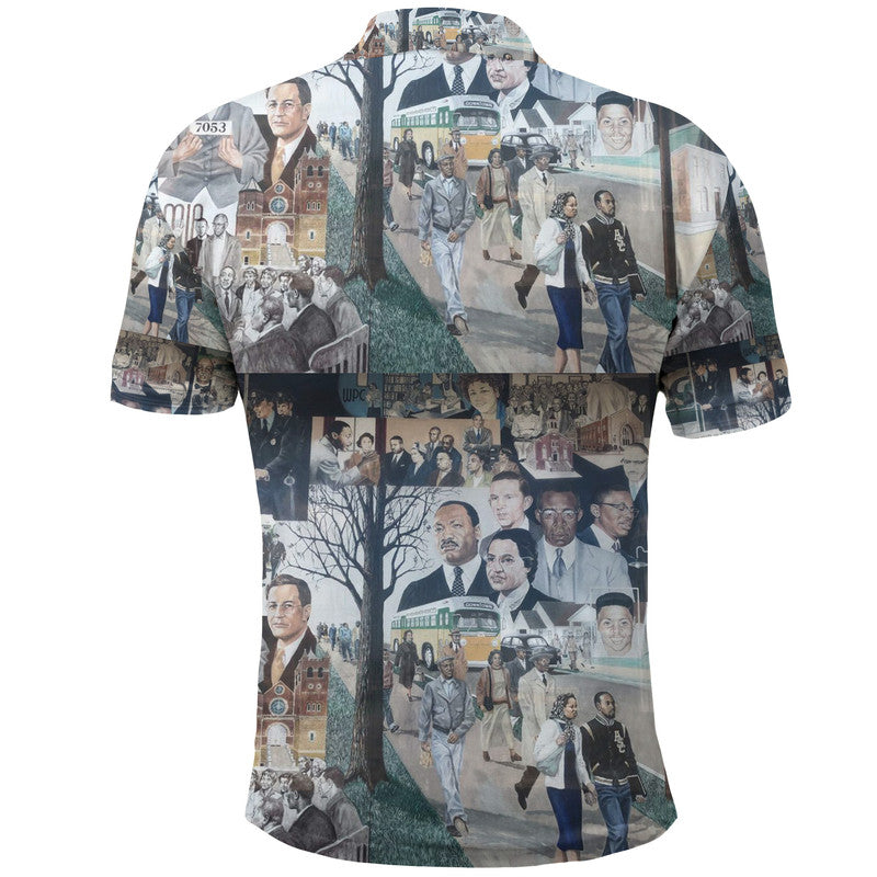 Civil Rights Leaders Polo Shirt Color Painting Style NO.1 LT8