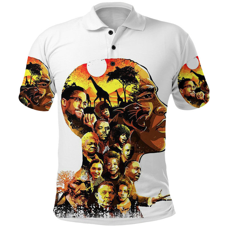 Civil Rights Leaders Polo Shirt African American Pride Art LT8