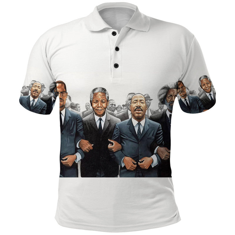 Civil Rights Male Leaders Movement Polo Shirt Simple Style LT8