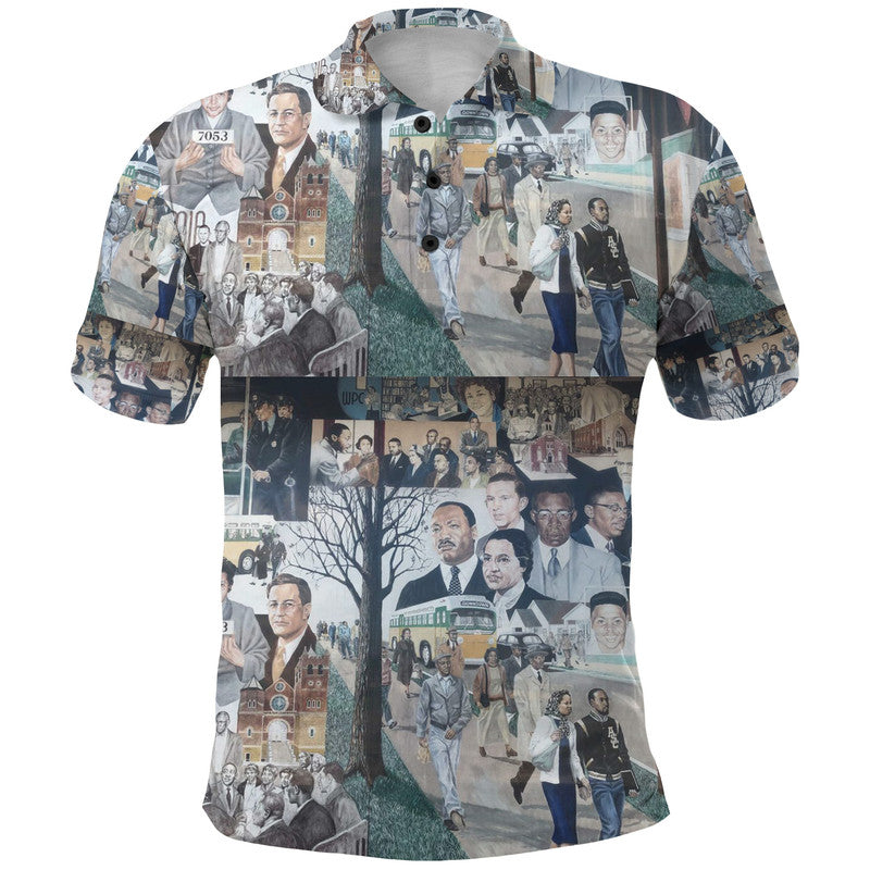 Civil Rights Leaders Polo Shirt Color Painting Style NO.1 LT8