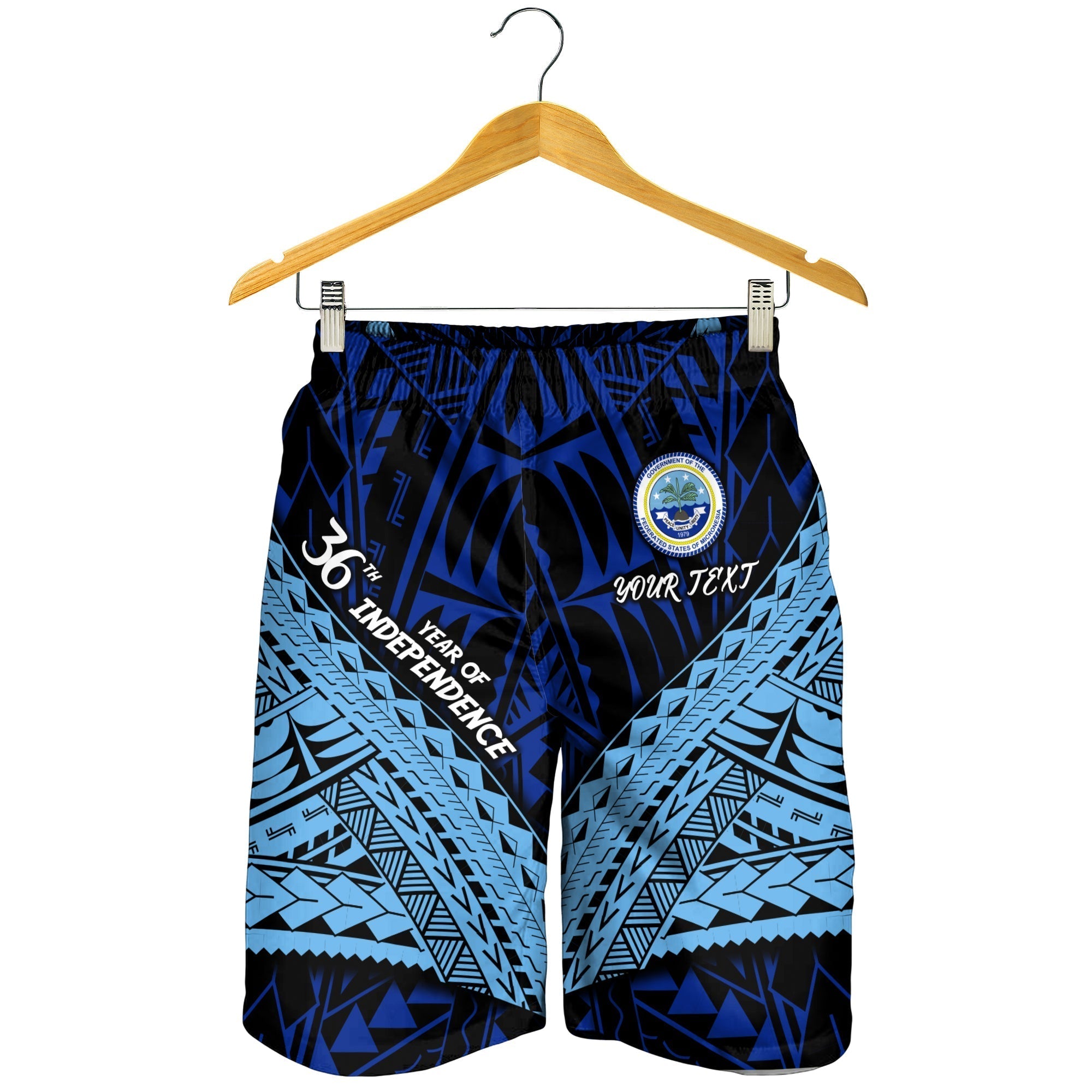 Custom Peronalised FSM 36th Year Of Independence Men Short LT2