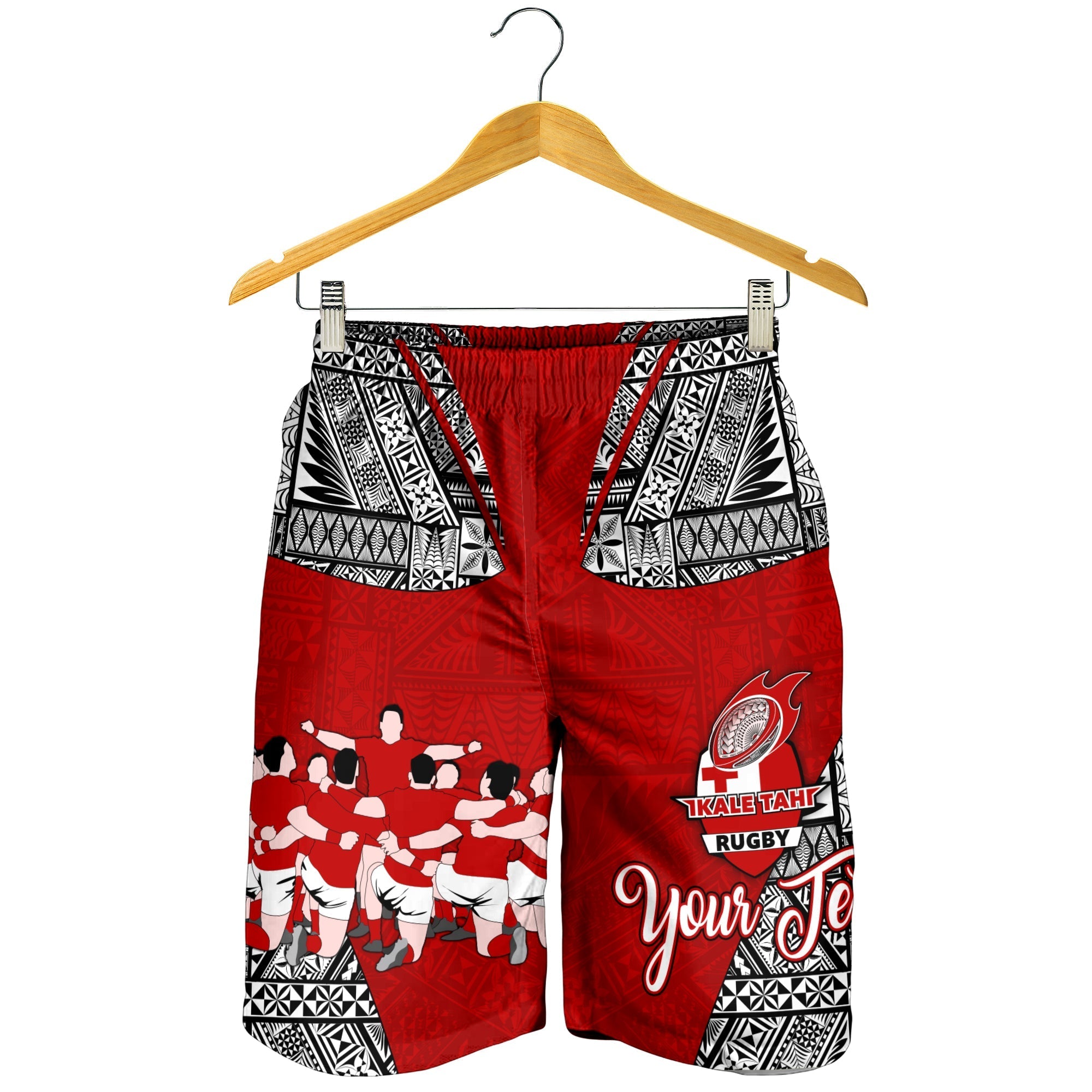 Custom Personalised Tonga Rugby Ikale Tahi Sipi Tau Men Short LT2