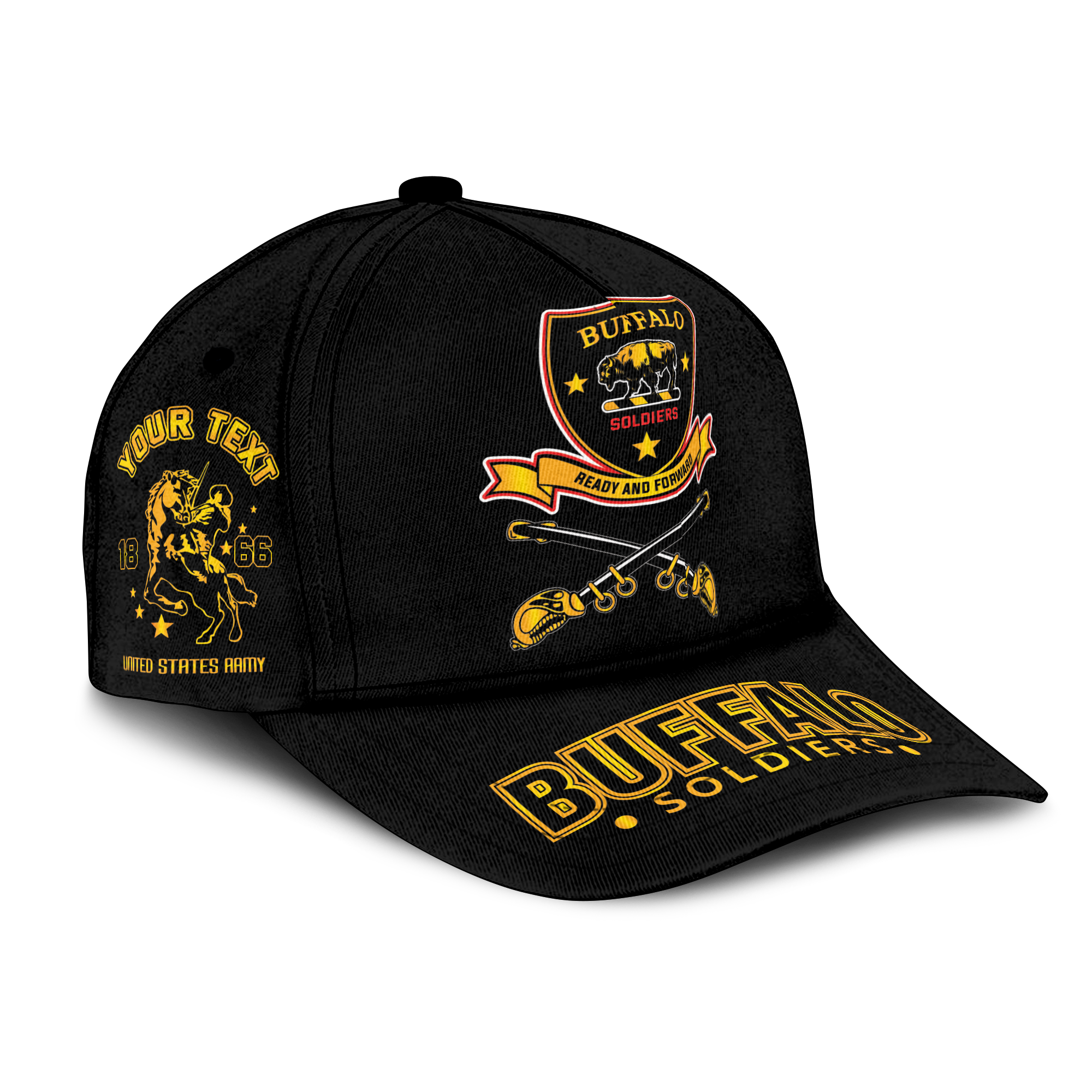 (Custom Personalised) Buffalo Soldiers African American Legend Of The Black Soldiers Cap - LT2