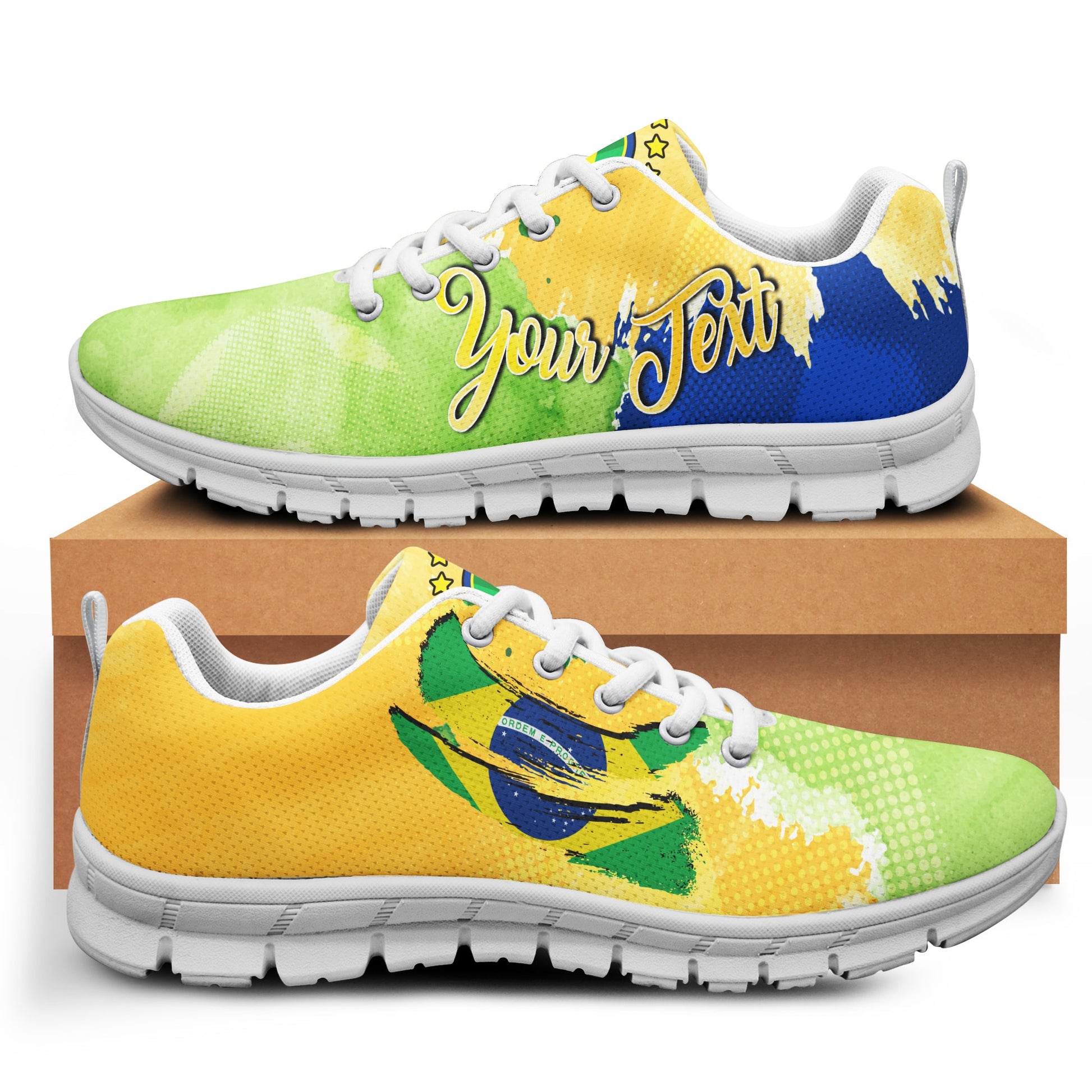 (Custom Personalised) Brazil Football World Cup 2022 Sneaker - LT2