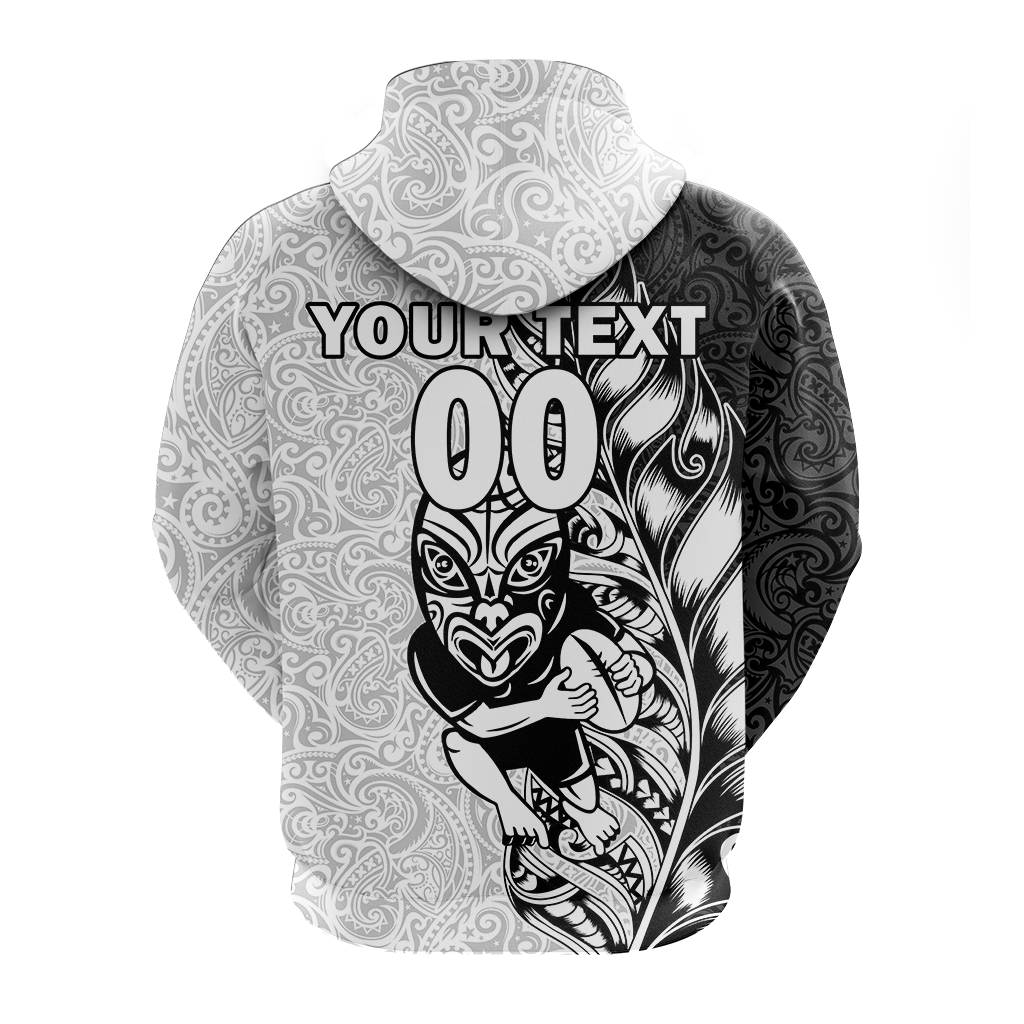 Custom Personalised New Zealand Maori All Black Rugby Hoodie LT2