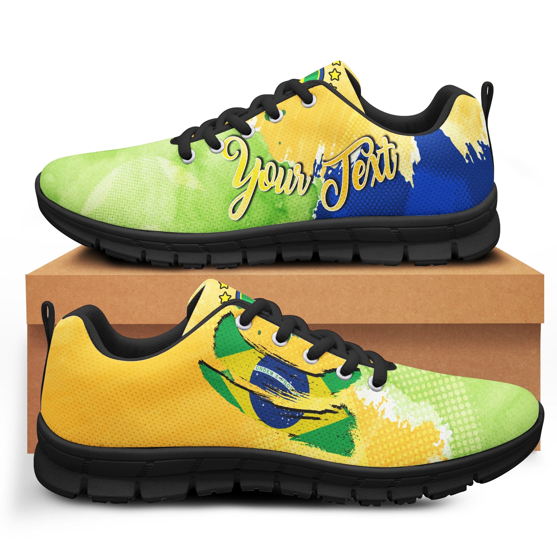 (Custom Personalised) Brazil Football World Cup 2022 Sneaker - LT2