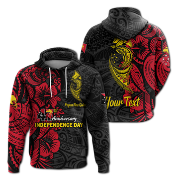 Custom Personalised Papua New Guinea 47th Independence Day Bird Of Paradise Hoodie LT2