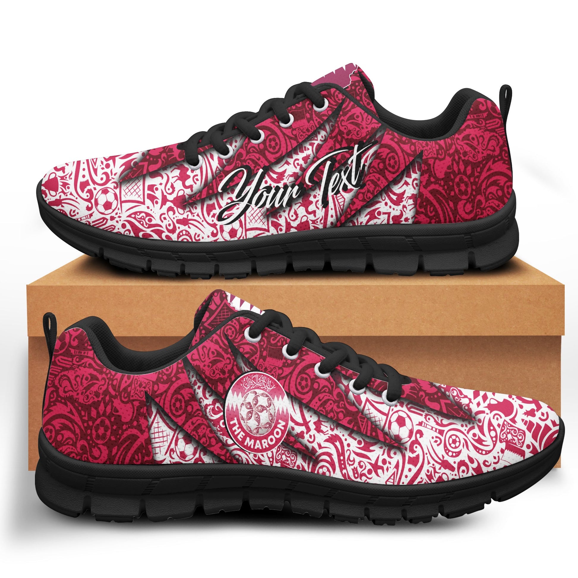 (Custom Personalised) Qatar Football Team World Cup 2022 Sneaker - LT2