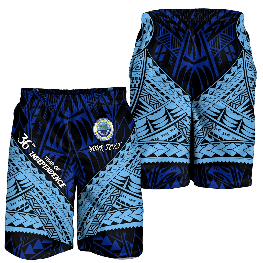 Custom Peronalised FSM 36th Year Of Independence Men Short LT2