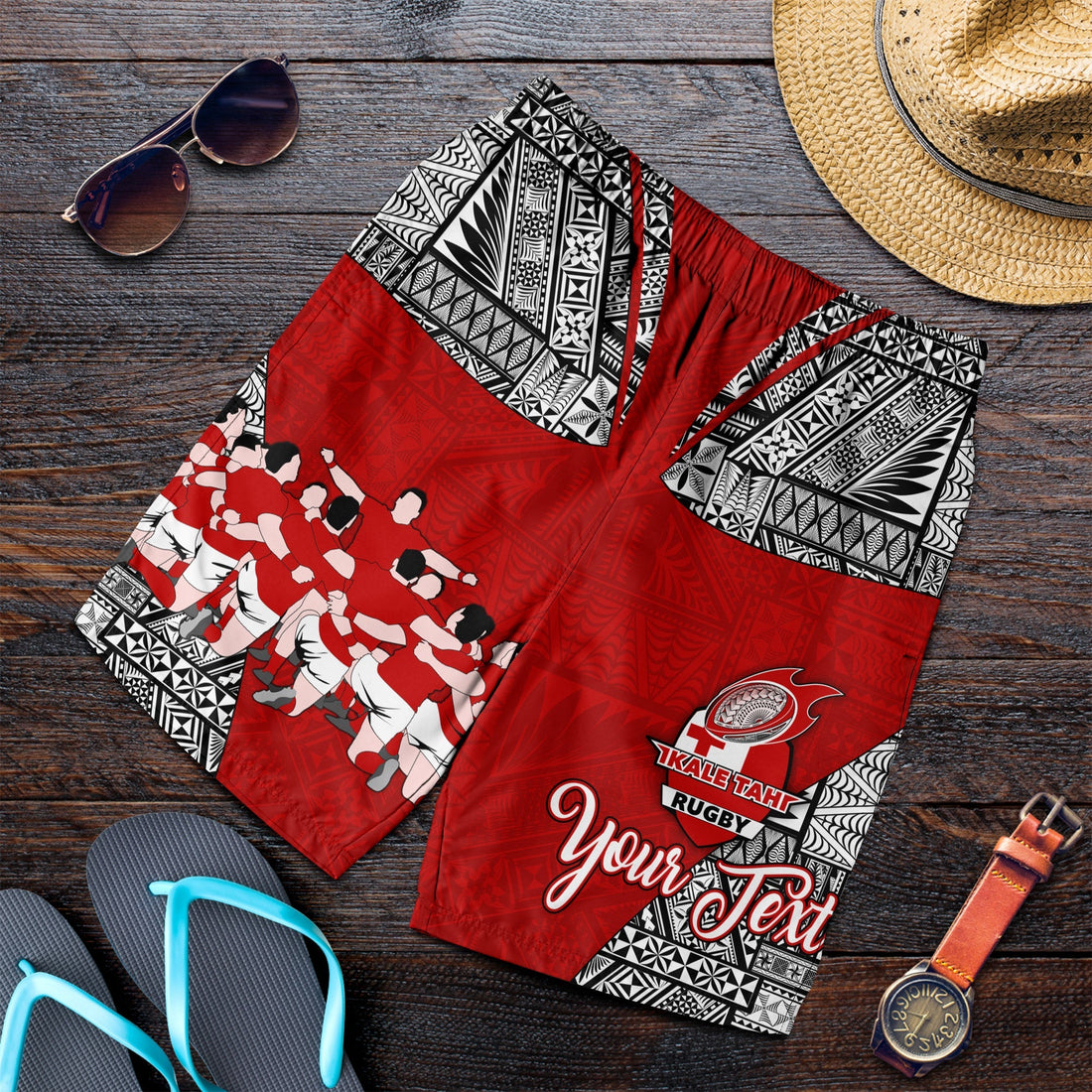 Custom Personalised Tonga Rugby Ikale Tahi Sipi Tau Men Short LT2