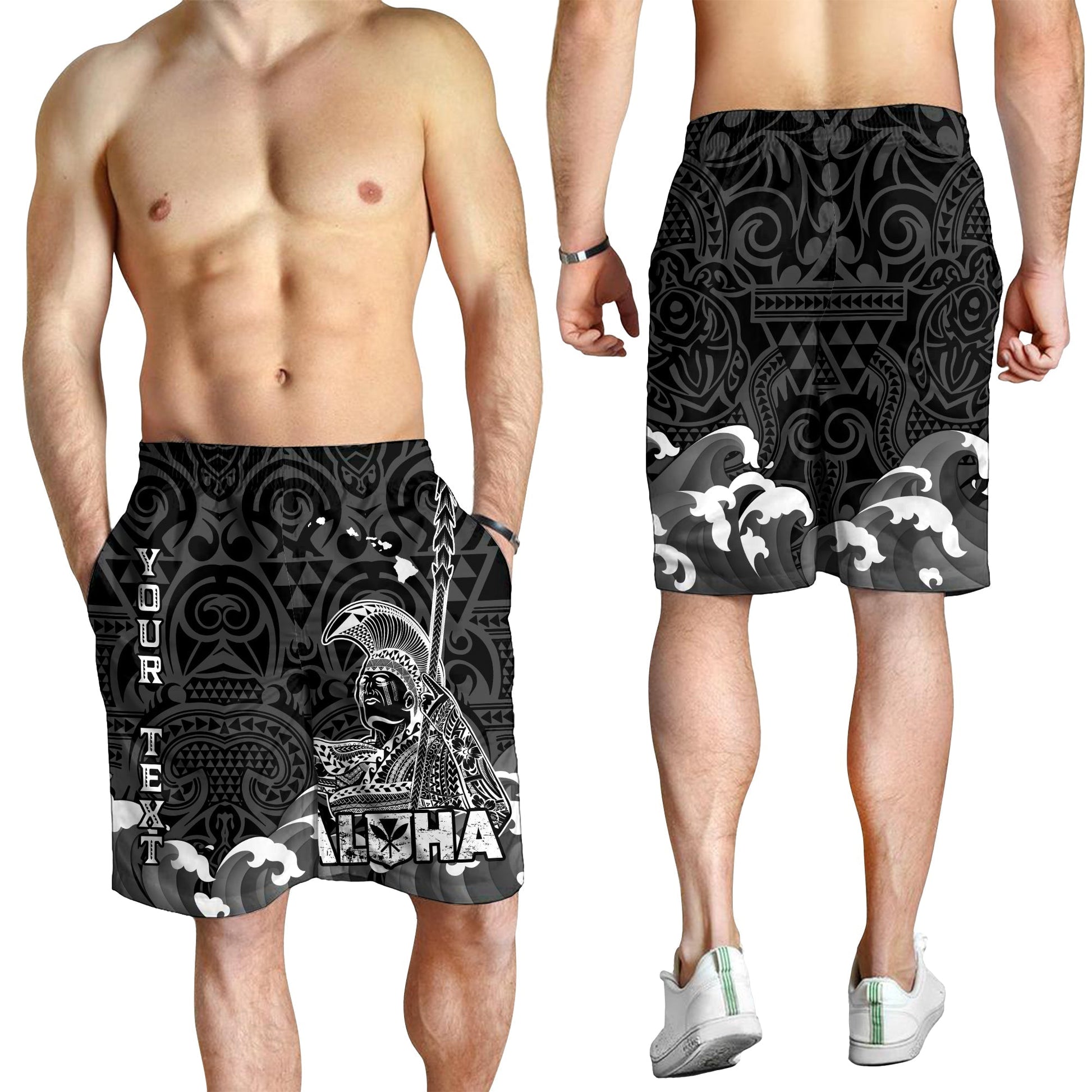 Custom Personalised Hawaii King Kamehameha Aloha Hawai'i Nei Men Short LT2