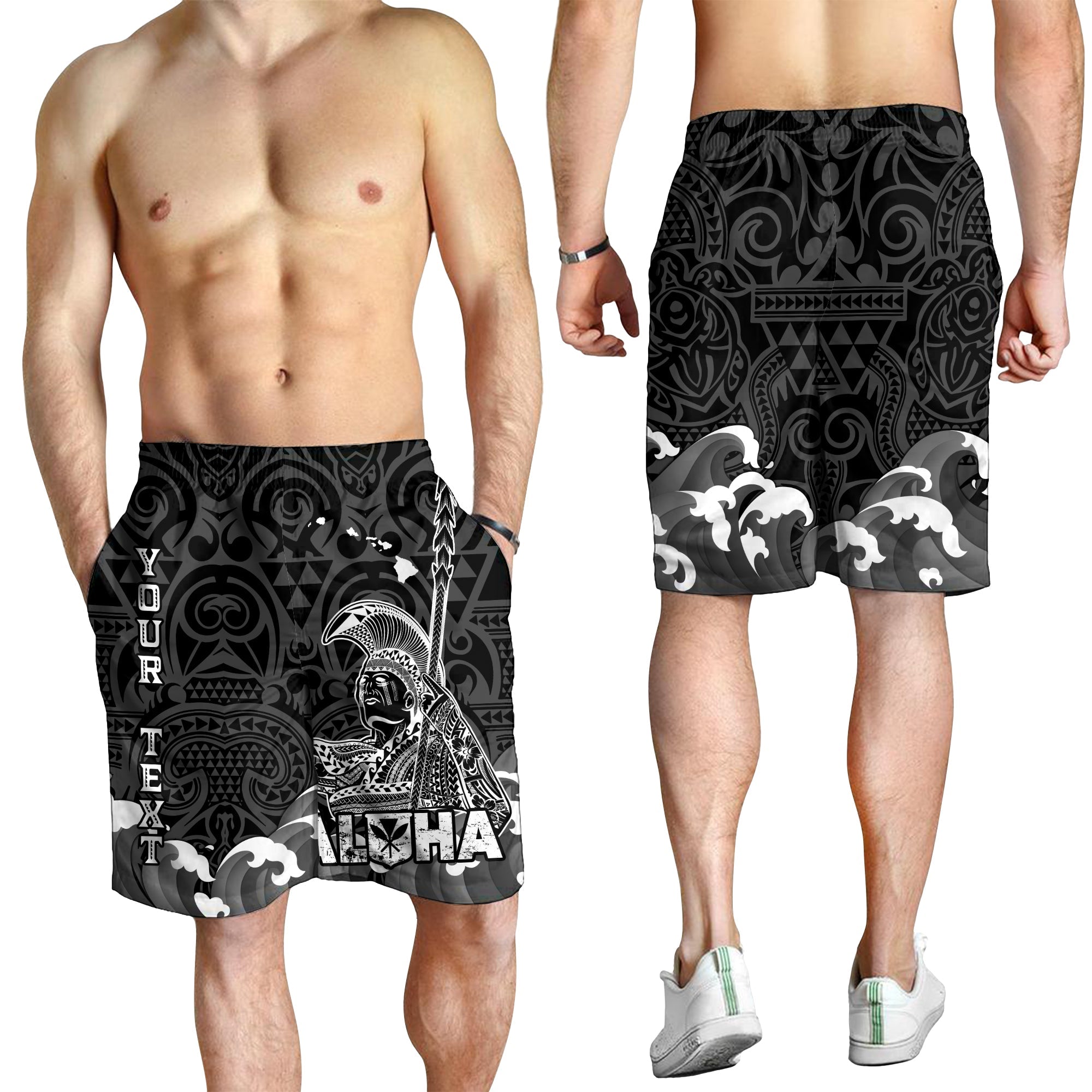 Custom Personalised Hawaii King Kamehameha Aloha Hawai'i Nei Men Short LT2
