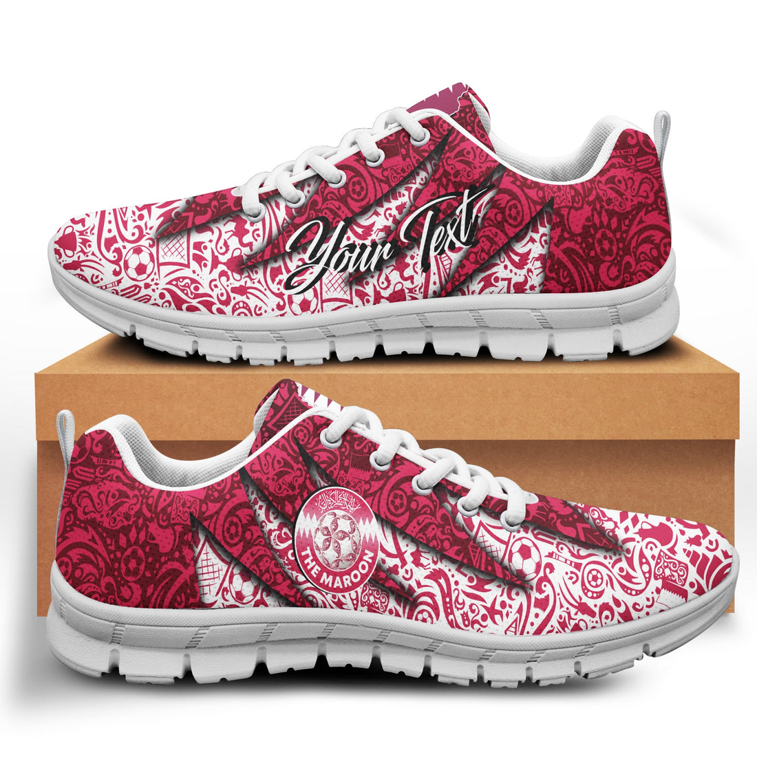 (Custom Personalised) Qatar Football Team World Cup 2022 Sneaker - LT2