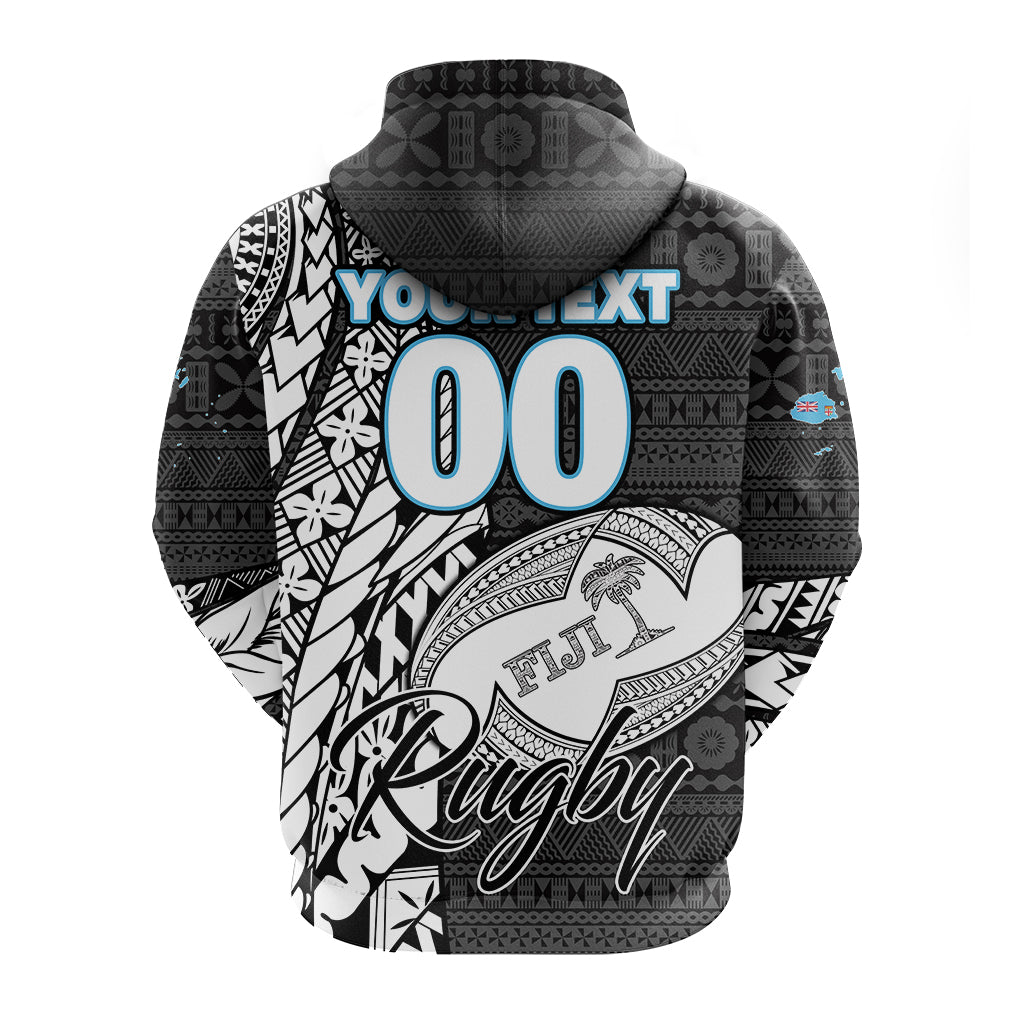 Custom Personalised Fiji Rugby Bati Tapa Pattern Hoodie LT2