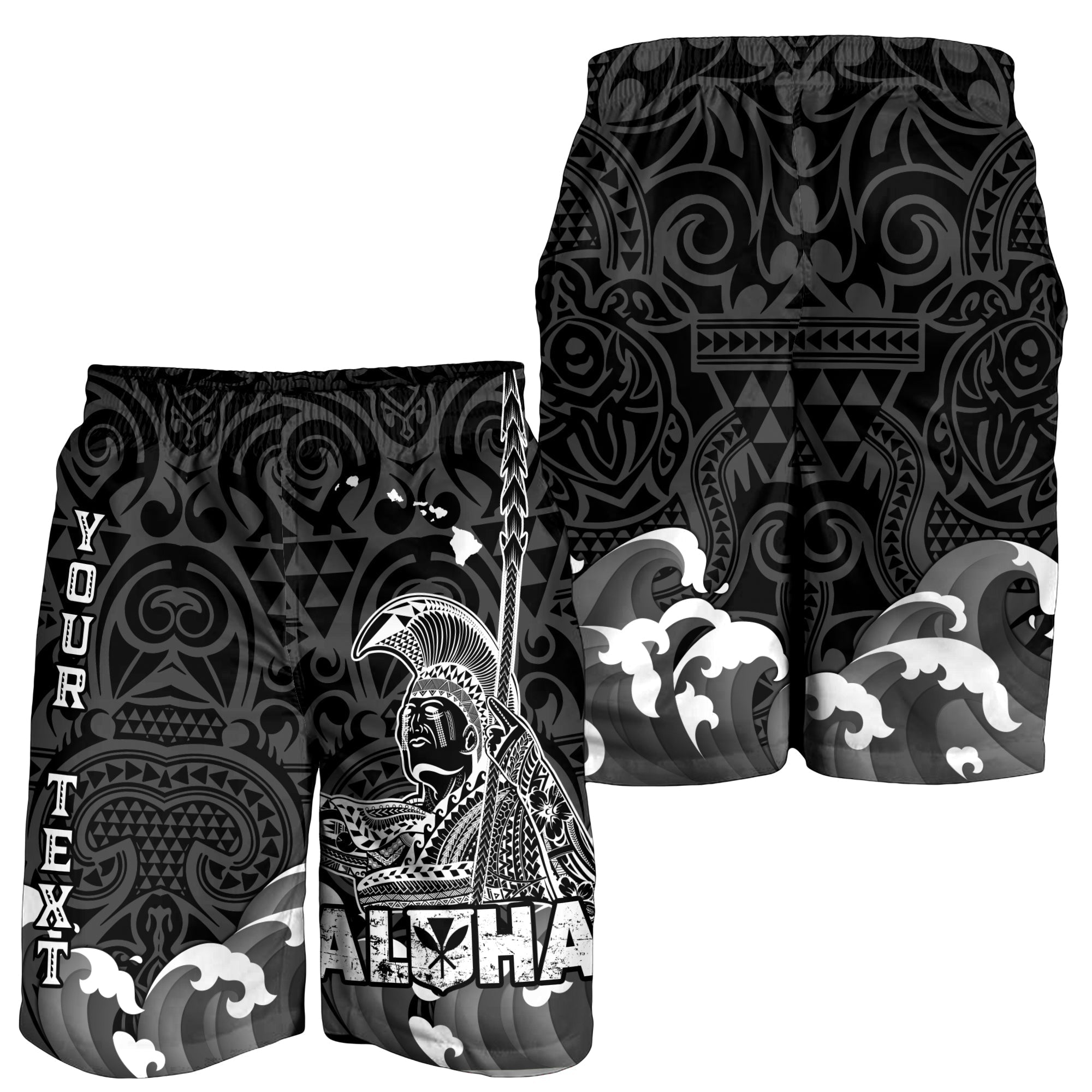 Custom Personalised Hawaii King Kamehameha Aloha Hawai'i Nei Men Short LT2