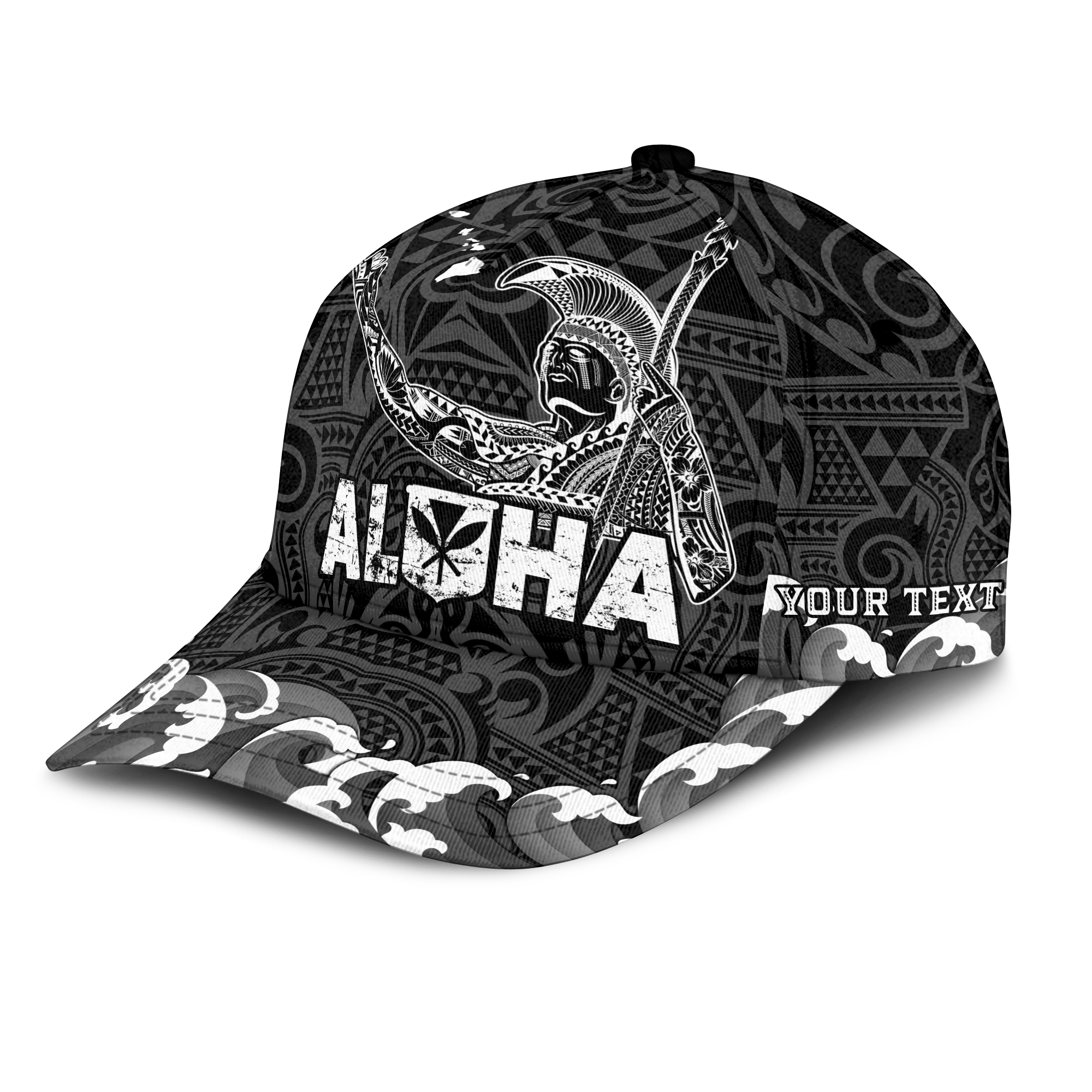 Custom Personalised Hawaii King Kamehameha Aloha Hawai'i Nei Cap LT2