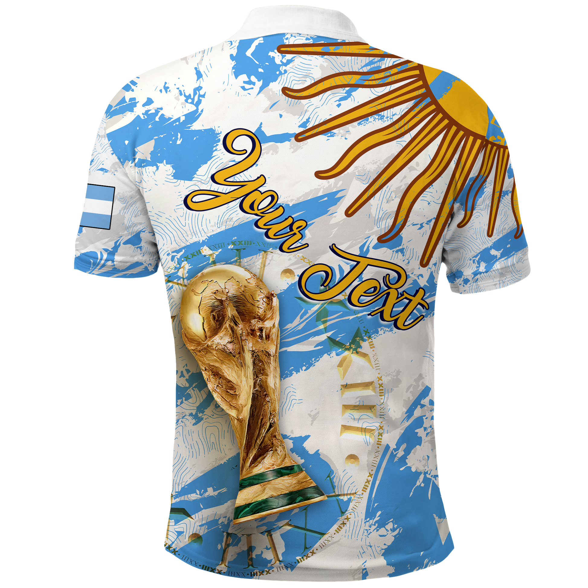 Custom Argentina Polo Shirt Football 2022 LT2
