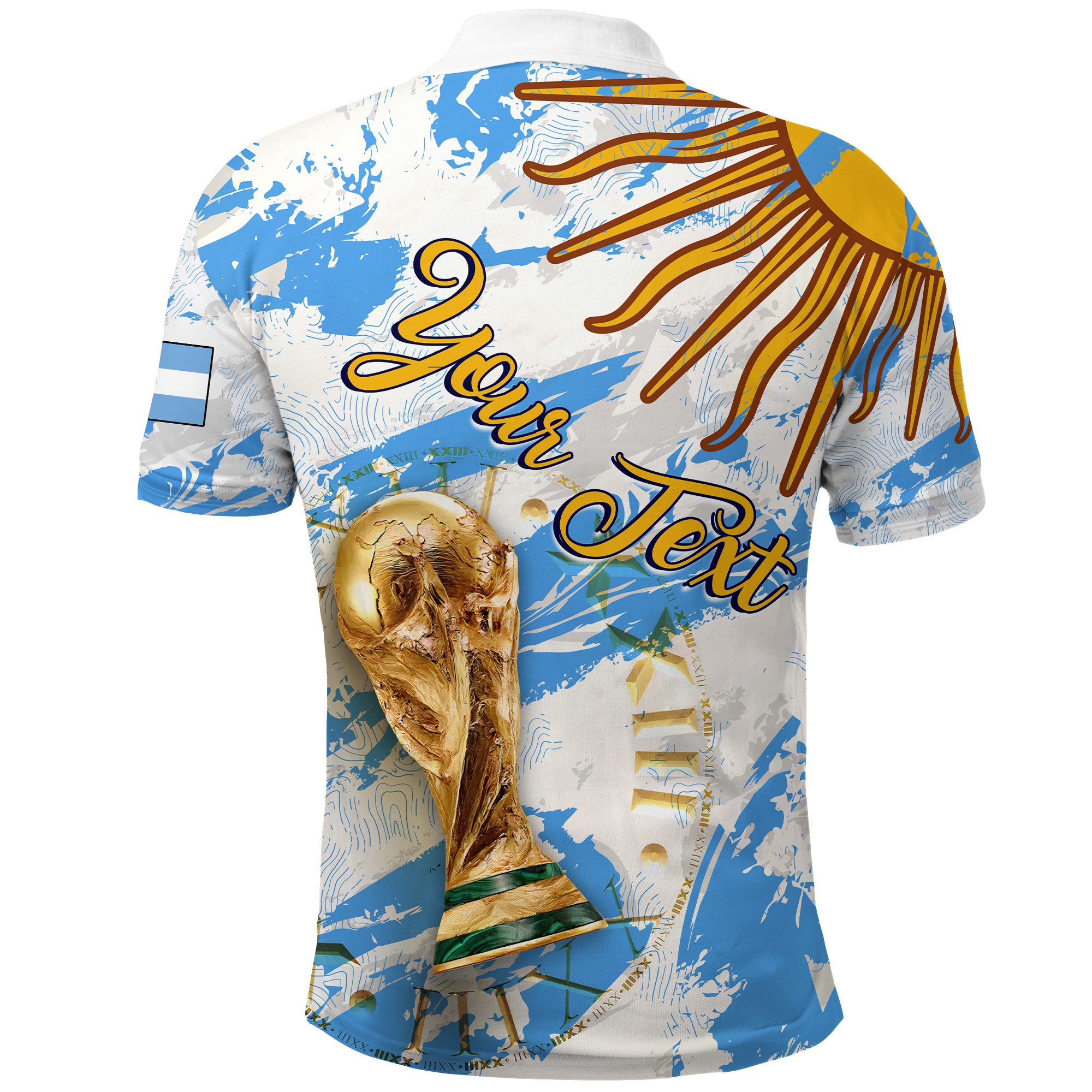 Custom Argentina Polo Shirt Football 2022 LT2