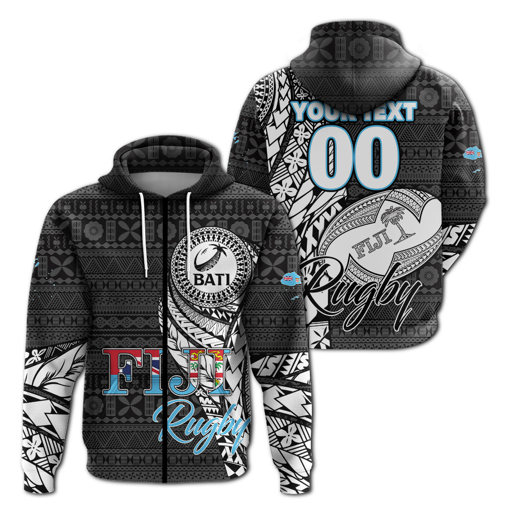 Custom Personalised Fiji Rugby Bati Tapa Pattern Hoodie LT2