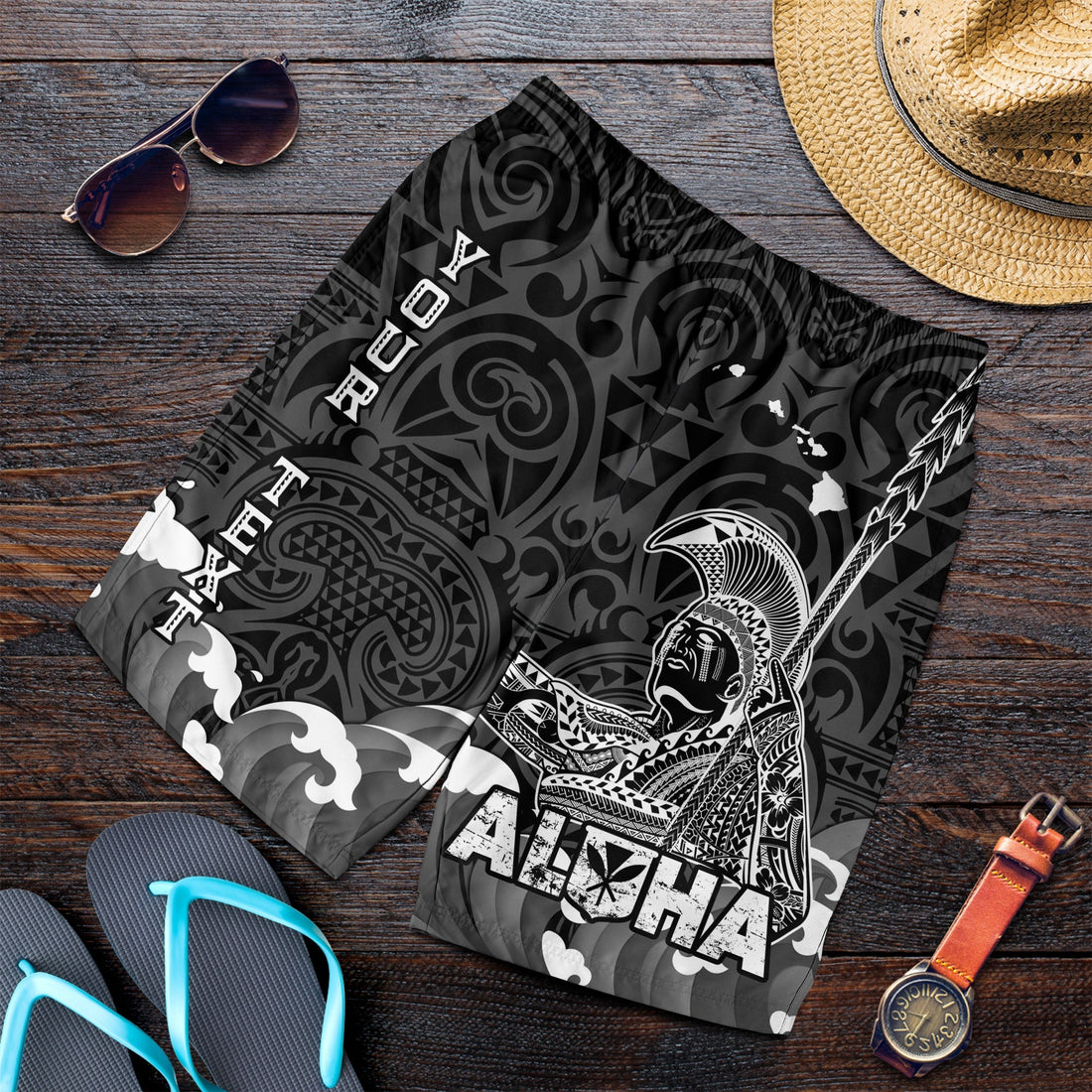 Custom Personalised Hawaii King Kamehameha Aloha Hawai'i Nei Men Short LT2