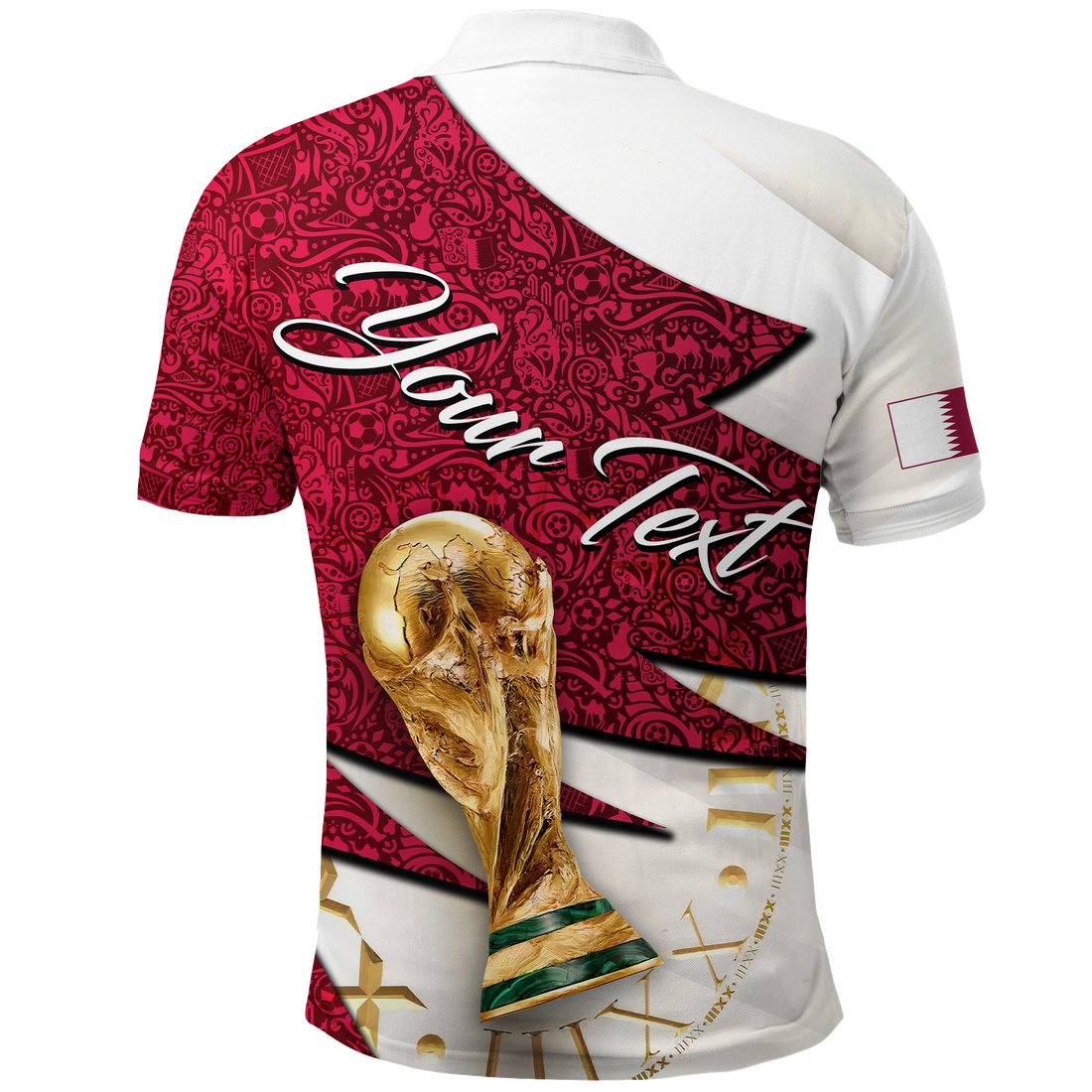Custom Qatar Football Team Polo Shirt Football 2022 LT2
