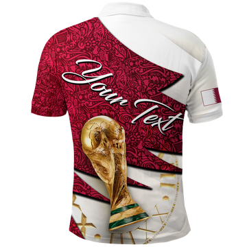 Custom Qatar Football Team Polo Shirt Football 2022 LT2