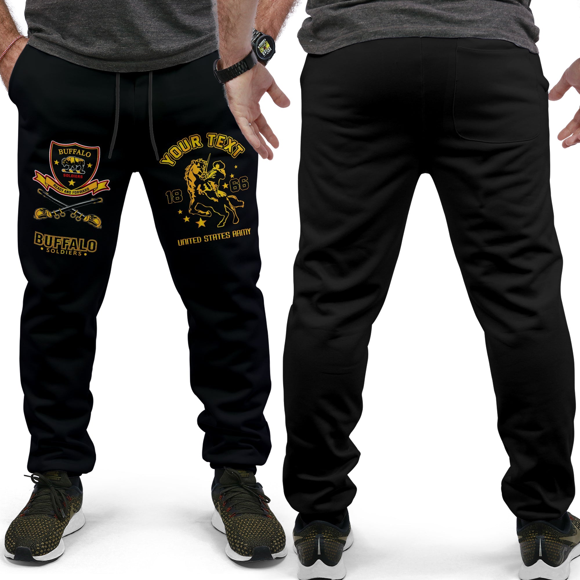 (Custom Personalized) Buffalo Soldiers African American Legend Of The Black Soldiers (Women's/Men's) Jogger - LT2