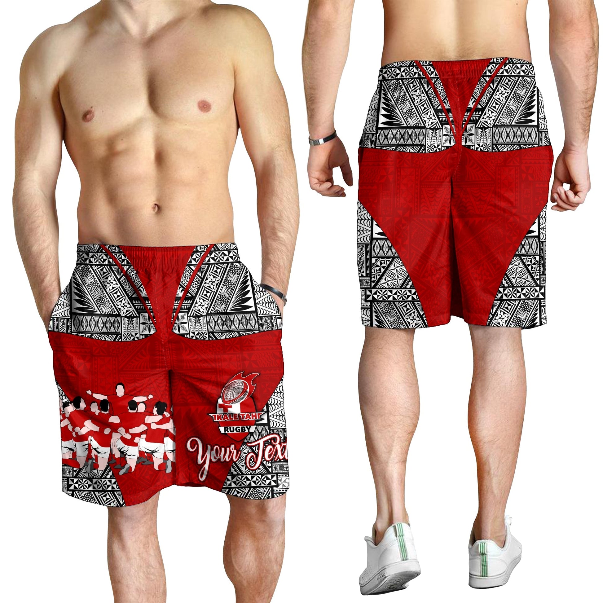 Custom Personalised Tonga Rugby Ikale Tahi Sipi Tau Men Short LT2
