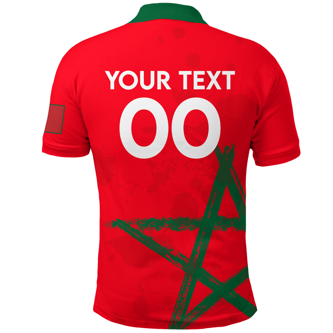 Custom Morocco Polo Shirt Football 2022 LT2